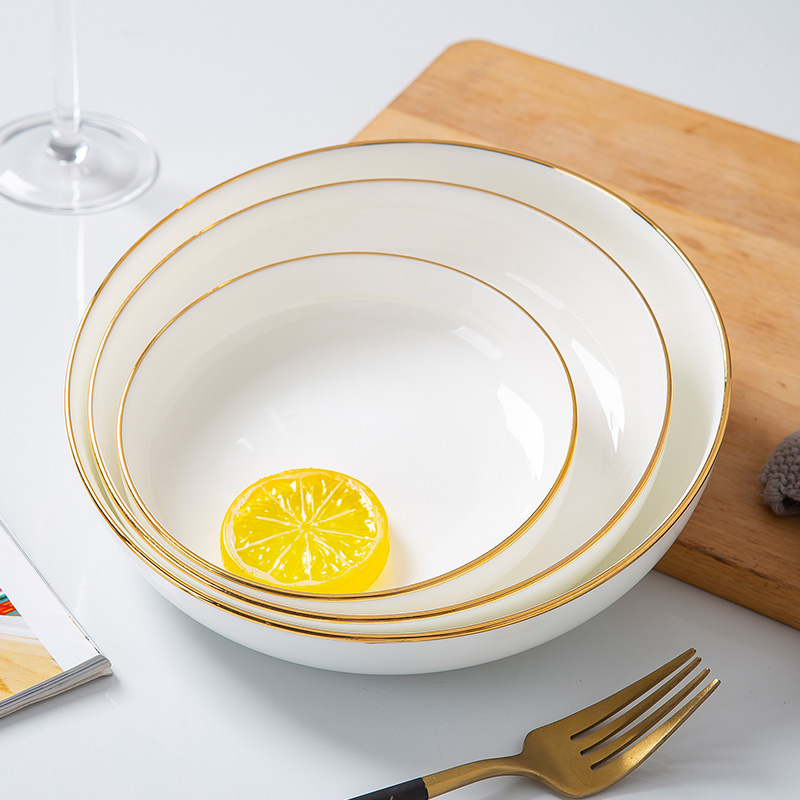 Manual fuels the nest plate of jingdezhen ceramic soup plate ipads China dinner plate 7 inch table setting fruit salad dish plate