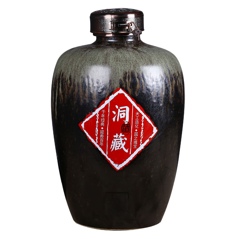 Jingdezhen ceramic jar jar of wine bottle wine brewing cylinder up 8 jin 20 jins 50 kg 30 jin wine