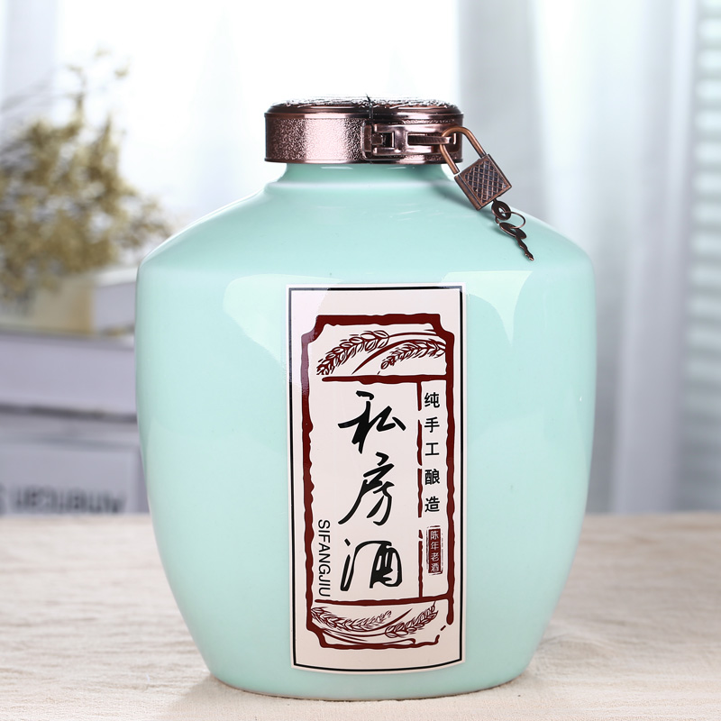 Xin MAO jingdezhen ceramic bottle is empty bottles of wine jar 1 catty 3 kg 5 jins of 10 jins home wine bottle seal wine