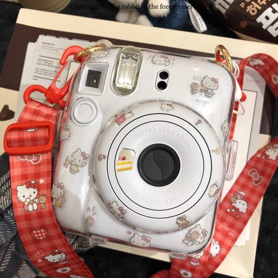 Hellokitty Japanese Fuji Mini12 폴라로이드 보호 케이스 커버 카메라 가방 귀여운 크로스 바디 랜디드 액세서리 Hellokitty Japanese Fuji Mini12 폴라로이드 보호 케이스 커버 카메라 가방 귀여운 크로스 바디 랜디드 액세서리