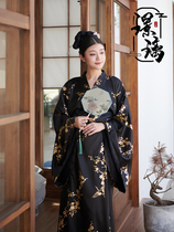 Glazed original Chinese style pyjamas Chinese style ancient windy morning gown emulated silk autumn winter home clothes sleeping robe and gowns for women