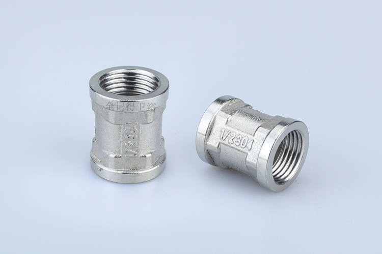 4分铜管古 双内丝直接 铜配件水暖配件 不锈钢直通管件加接头