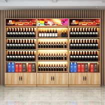Red Wine Cabinet Display Cabinet Liquor Cabinet Shelves Smoke Wine Cabinet Convenience Store Floor Lamp Case Wine Cabinet Supermarket Tea Cabinet Customised