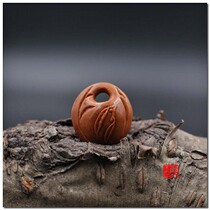 One article nuclear carving Dragon grain peach core carving boutique flower basket carving leaves business has become high-end customization