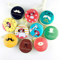 Creative coin wallet tinplate cartoon headset storage bag boys and girls round coin bag primary school holiday gift