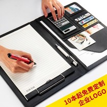 Business manager clip notebook A4 simple clip notepad with calculator multifunctional sales splint clip