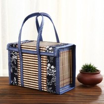 Creative Dragon Boat Festival Mid-Autumn Bamboo Basket Special Products Hairy Crab Bamboo Basket Woven Egg Gift Box Packaging Zongzi Basket Pastoral