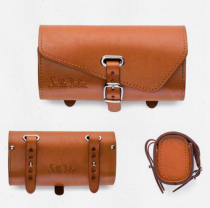 (Budeoue love) small cloth folding car accessories Italy Sella Italia retro genuine leather tail bag