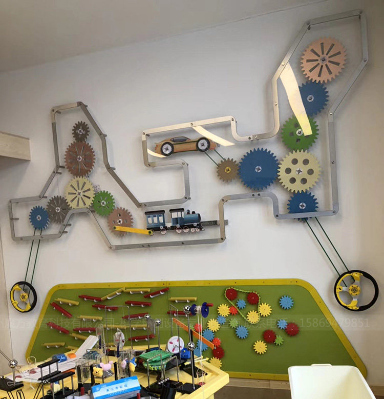 幼儿园小学科学实验室探索发现环创齿轮演示墙面装饰 机械齿轮墙