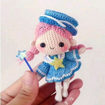 Handmade DIY crochet doll 14 Navy wind small point electronic illustration tutorial cute baby doll popular new