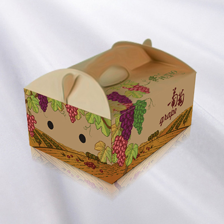 简约葡萄包装盒通用水果纸箱高端6-7斤新款桃子礼品盒百香果礼盒