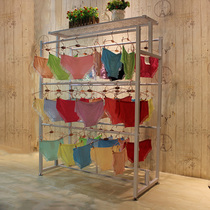 Central iron underwear shelf display rack womens clothing store side hanging underwear shorts bra Middle Island rack large capacity underwear shelf