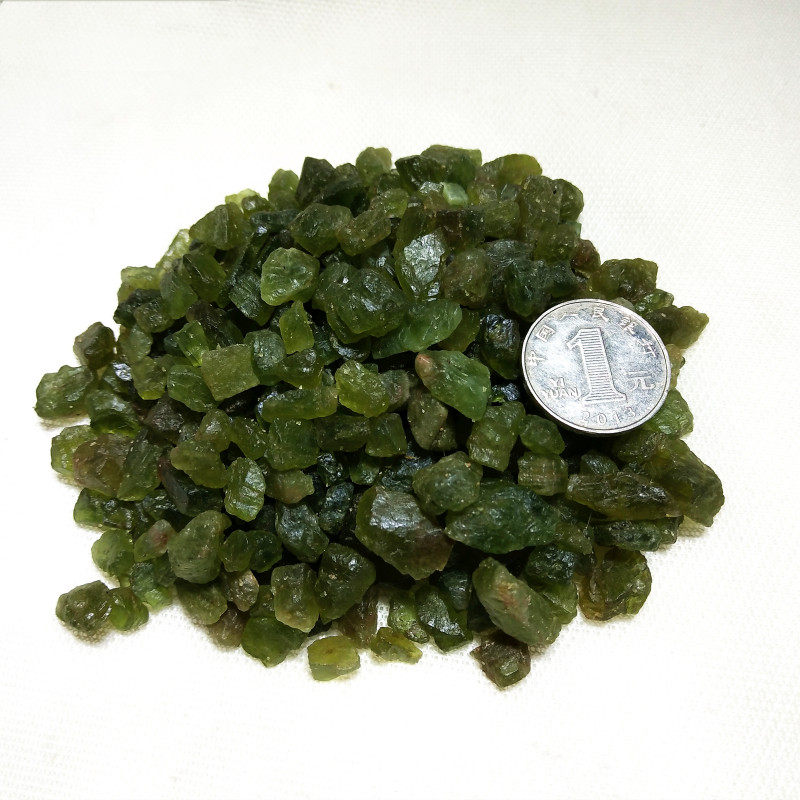 天然水晶磷灰石原石碎石毛料 饰品镶嵌 鱼缸造景花盆家居装饰