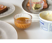Flower shaped glass jam Cup transparent dip small bowl salad sauce sauce bowl sauce dish 100ml