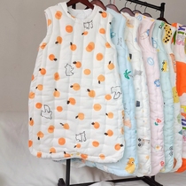 Hand pure cotton baby vest thickening sleeping bag vest anti-kick by children spring and autumn thin cotton summer air conditioner