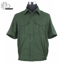 Directly purchased from Russia Russian Army 17 summer service shirt military green jacket style short-sleeved outer shirt Army