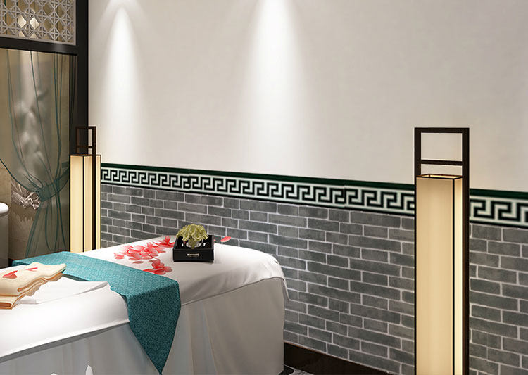 饭店墙裙贴纸墙围装饰自粘pvc护墙汉堡店仿砖墙纸自粘壁纸理发店