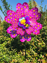 Kapok three-layer cartoon color windmill childrens outdoor toys plug ground windmill advertising props festival gifts