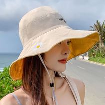 Fish Woman Hat Fisherman Hat Superior Girl Sunscreen Red Ins sunscreen Double face Anti-UV 2022 new