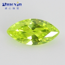 Light fruits green zircons stone horse eye shape nude stone leaf shaped watch mobile phone meal-shaped water distribution crystal drill Diy