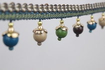 Curtain lace decorative lace fabric accessories curtain head embroidered lace crystal beads tassel clothing extended stitching