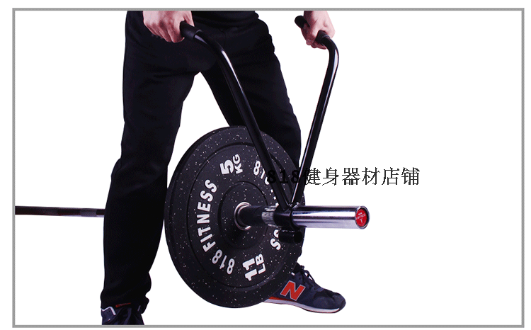 划船硬拉把手多功能t型底座双把位v型核心训练配件单配件杠铃炮筒