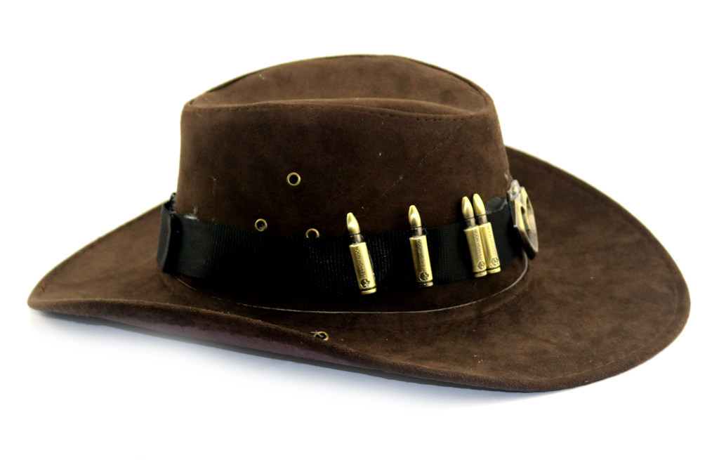 包邮 守望先锋cos麦克雷牛仔骑士帽子男合金徽章子弹配件动漫周边