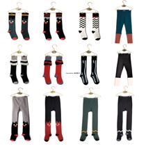 Ins explosions children's color matching autumn wolf with children's socks padded warm leggings bud socks pantyhose