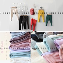 Children's leggings girl plus velvet padded leggings girl non-inverted velvet leggings baby big boy