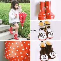 Children's rain boots spot non-slip photo boy tide waterproof rain gear baby wave point rain boots big children light rain shoes