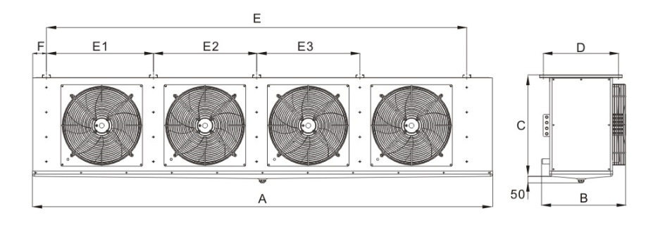 博泽制冷冷库 低温吊顶式冷风机 蒸发器 DJ30 DJ40 DJ55(图8) 博泽制冷冷库 低温吊顶式冷风机 蒸发器 DJ30 DJ40 DJ55(图8)