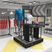 Adi sports model display platform brand clothing store shelf window display rack boutique shoe rack display cabinet