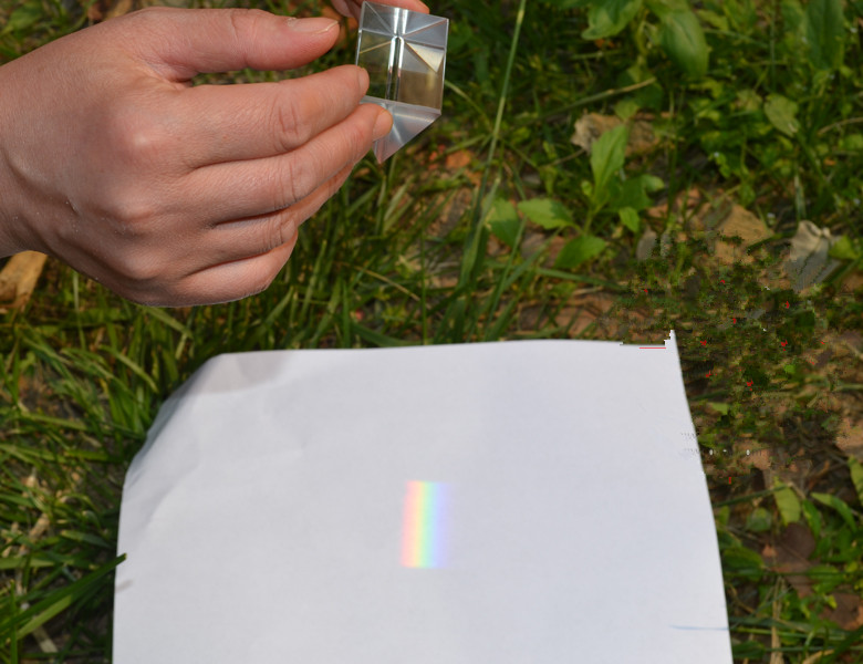 【包邮】三棱镜 光学实验 分光棱镜100mm 七色彩虹 三棱镜10厘米