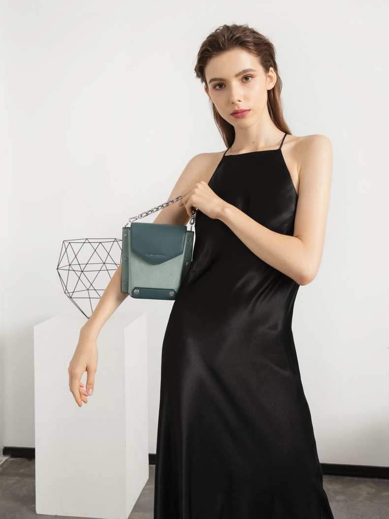 charleskeith铆钉单肩包