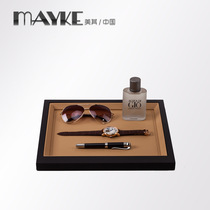 Wallet jewelry display jewelry box Wooden square display tray props PU leather jewelry display tray