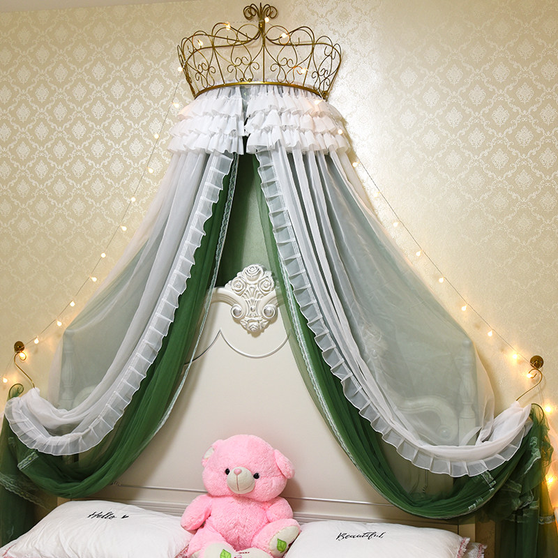 公主床头纱帐床幔床头帘欧式酒店美容院装饰帘纱帘纱幔公主纱帐蚊