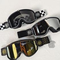 Retro Wind Mirror Strap Mirror 3 4 Hares Helmet Riding Motorcycle Goggles Half Armor Universal