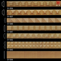 European-style solid wood carved line waist edge strip border line Chinese ceiling TV background wall decorative strip flat plate