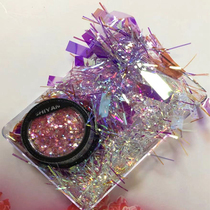 Net red cellophane nail Aurora paper laser purple sticker 2021 net red explosive nail jewelry decorative nail decoration