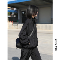 CHICVEN Doomsday Sentencing Street Sports Lightweight Jacket Jacket Casual Pants Two-Piece Set Female Spring