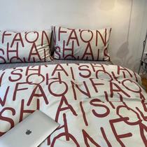 Self-retention recommended 100% cotton four-season soft cotton reactive printing and dyeing four-piece set