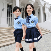 Kindergarten graduation photo clothing summer uniform school uniform set primary school students summer children's large class clothing photo clothes