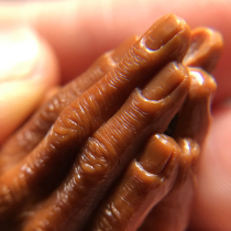 (2 1 large seed Bergamot)Olive core single seed male and female core carving text play single ghost hand pure hand carved pendant