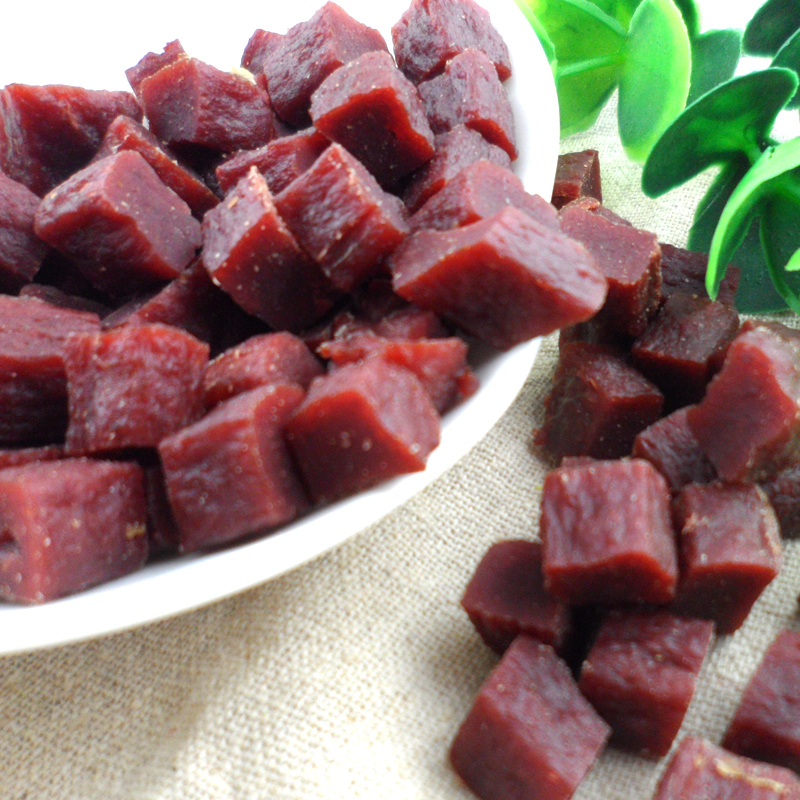 路斯宠物狗狗零食香薰牛肉丁400g手工坊牛肉干粒泰迪金毛训练零食