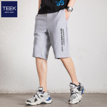 TEEK Current Casual Shorts Mens Puff Handsome 5 - point Pants in summer New Teen Trousers