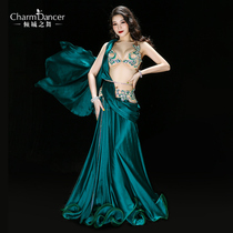 The dance of the new belly dance performance costume ribbon big swing skirt group performance uniform YC048