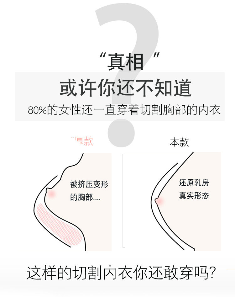 云无心(yunwuxin)文胸 yunwuxin大胸显小罩杯文胸罩90d34d38c大码内衣