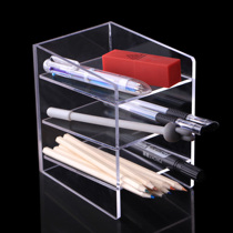 Desktop pen holder multi-grid hipster simple acrylic office desktop storage stationery large capacity diagonal Pen Holder