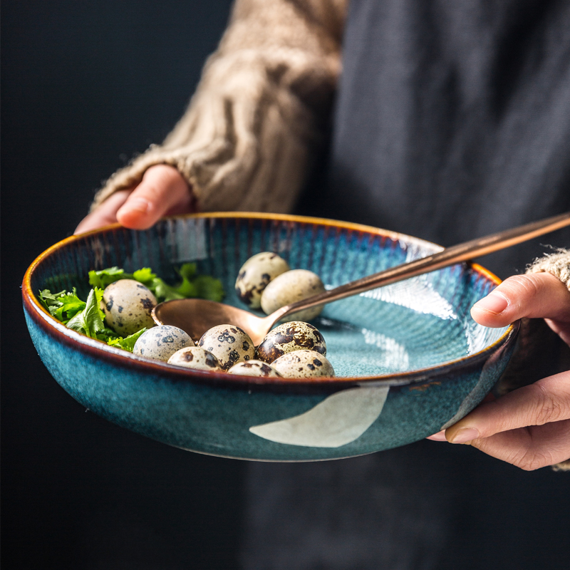 Lototo Japanese ceramic rice bowl rainbow such use household salad bowl of soup bowl mercifully rainbow such as bowl gradients creative breakfast dishes