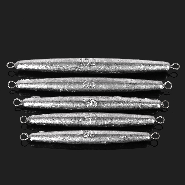 包邮锚鱼锚钩铅坠串钩鱼坠钓坠防挂底圆柱形带环坠石双环海竿渔坠